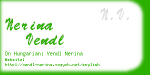 nerina vendl business card